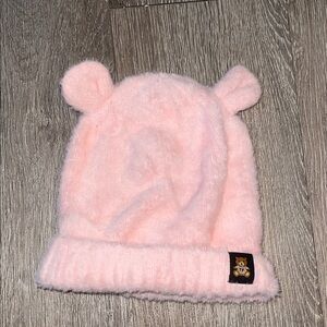 Teddy Fresh Soft Pink Bear Ears Hat girls fuzzy